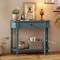 Solid Wood Console Table with Drawer Shelf Retro Design